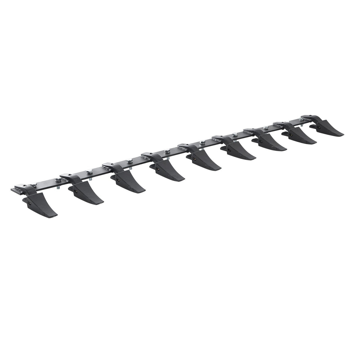Bucket Tooth Bar, 72'', Heavy Duty Tractor Bucket 9 Teeth Bar for Loader Tractor Skidsteer, 4560 lbs Load-Bearing Capacity Bolt On Design, for Efficient Soil Excavation and Bucket Protection