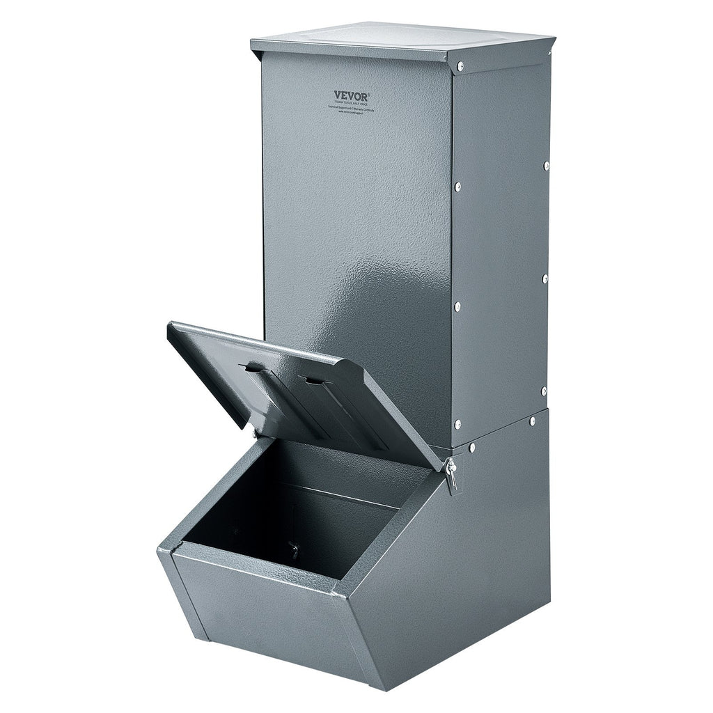 Hog Feeder, 2.2 Bushel Capacity, Single Door Pig Feeder, Heavy Duty Steel Piglets Feeder, Multipurpose Trough Creep Feeder, Outdoor Livestock Feeder Farm Accessory for Feeding up to 5 Hogs