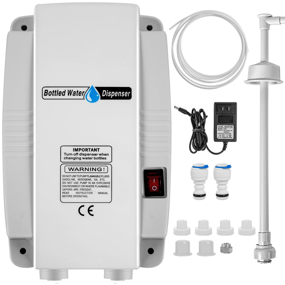 Bottled Water Dispenser Pump System, 5 Gallon Dispensing System, Automatic Electric Water Dispenser, Single Inlet Water Jug Pump, Compatible Use with Coffee/Tea Machine, Refrigerator, Ice Maker